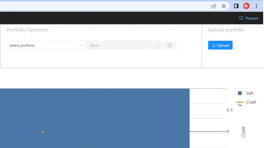 Atoti+ customization to select portfolio